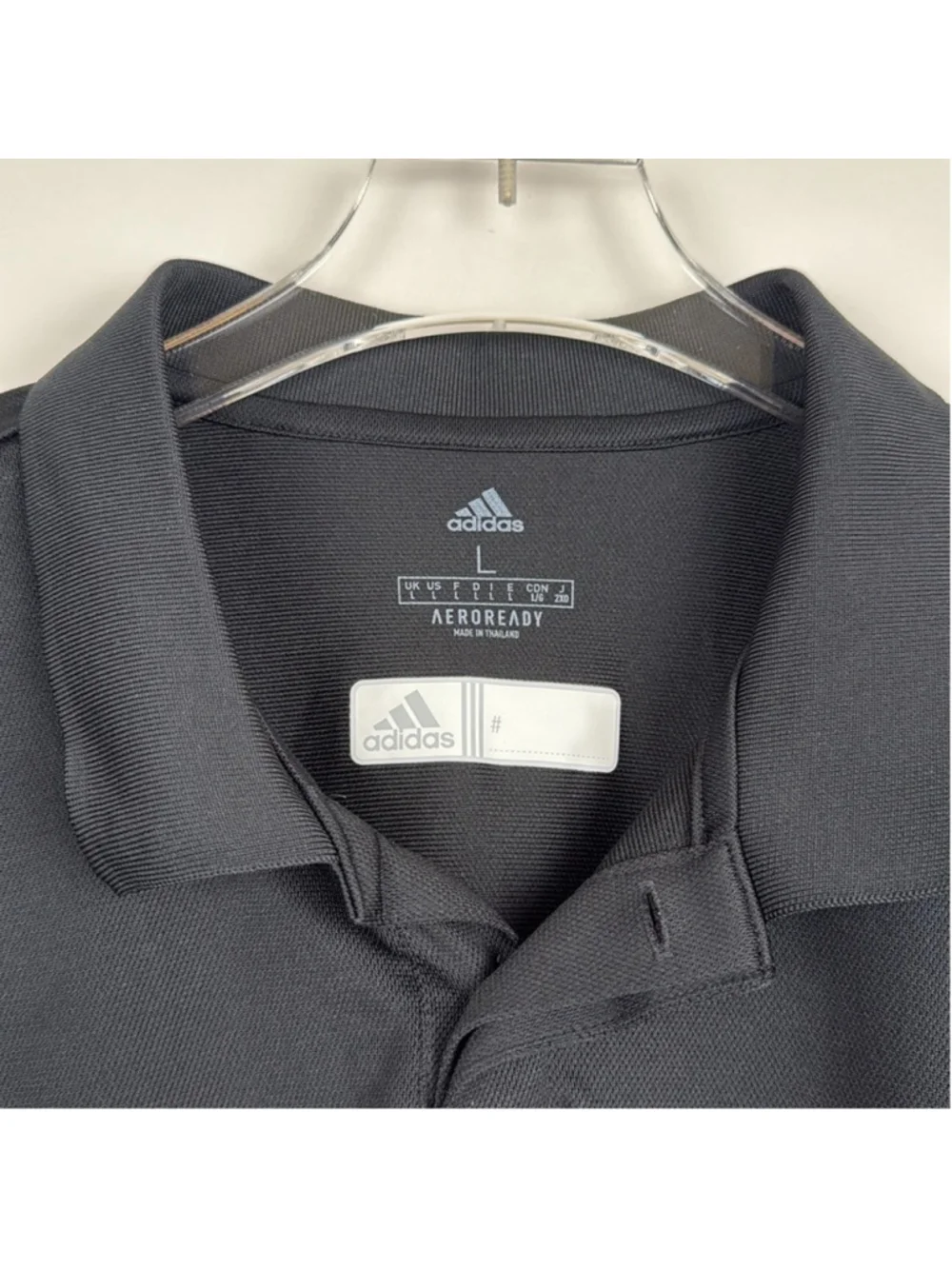 Adidas Aeroready Mens Golf Tennis Polo Black Short Sleeve Size Large